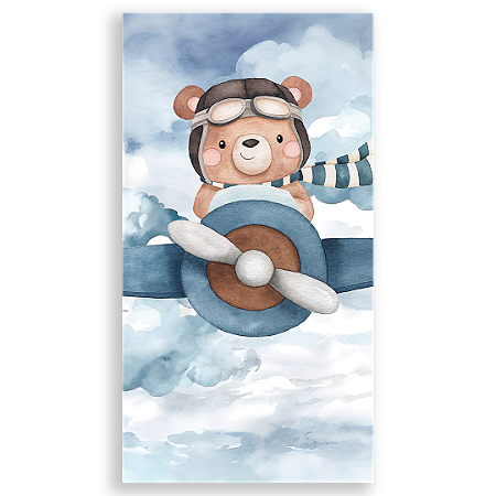 Capa Faixa Lateral Sublimado - Ursinho Aviador