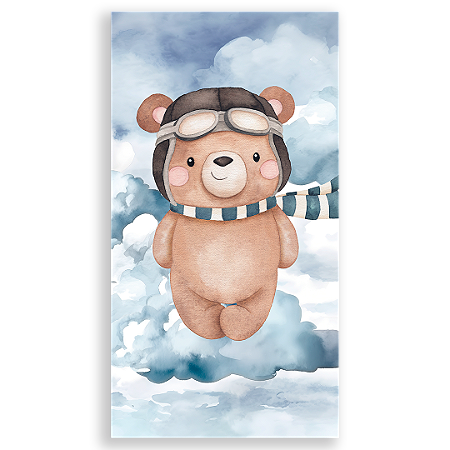 Capa Faixa Lateral Sublimado - Ursinho Aviador