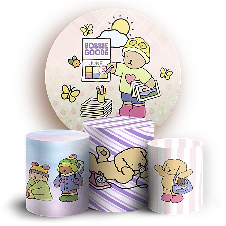 Capas Painel Redondo e Trio Cilindro Sublimado - Bobbie Goods