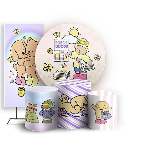 Capas Painel Redondo Trio Cilindro e Faixa Lateral Sublimado - Bobbie Goods