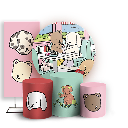 Capas Painel Redondo Trio Cilindro e Faixa Lateral Sublimado - Bobbie Goods