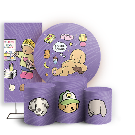 Capas Painel Redondo Trio Cilindro e Faixa Lateral Sublimado - Bobbie Goods