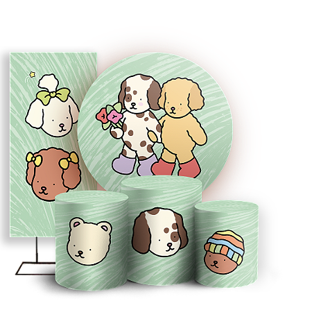 Capas Painel Redondo Trio Cilindro e Faixa Lateral Sublimado - Bobbie Goods