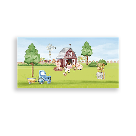 Capa Painel Retangular Sublimado - Fazendinha