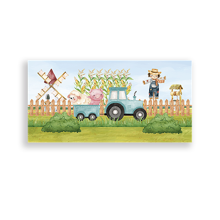 Capa Painel Retangular Sublimado - Fazendinha