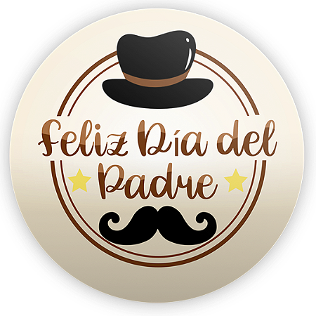 Capa Painel Redondo Sublimado - Dia Del Padre