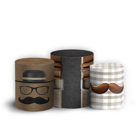 Capas Trio Cilindro Sublimado Vest Facil - Dia Del Padre