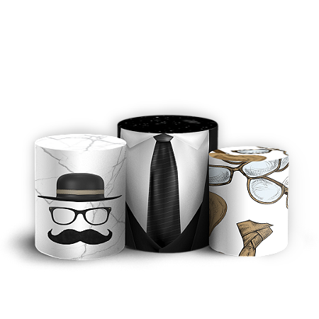 Capas Trio Cilindro Sublimado Vest Facil - Dia Del Padre