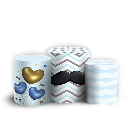 Capas Trio Cilindro Sublimado Vest Facil - Dia Del Padre