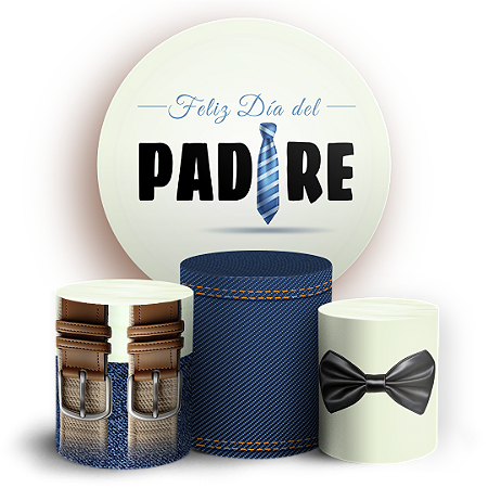 Capas Painel Redondo e Trio Cilindro Sublimado - Dia Del Padre