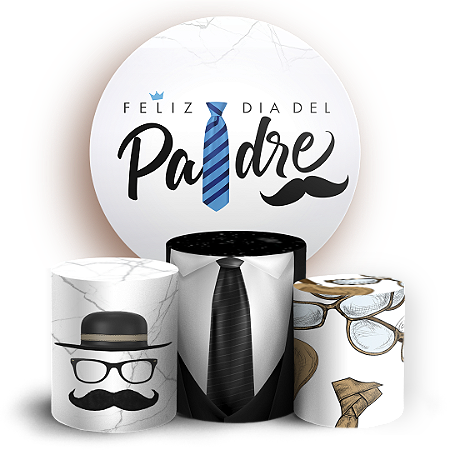 Capas Painel Redondo e Trio Cilindro Sublimado - Dia Del Padre