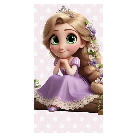 Capa Faixa Lateral Sublimado - Rapunzel