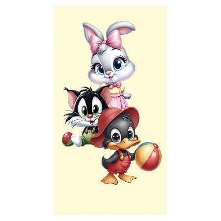 Capa Faixa Lateral Sublimado - Looney Tunes