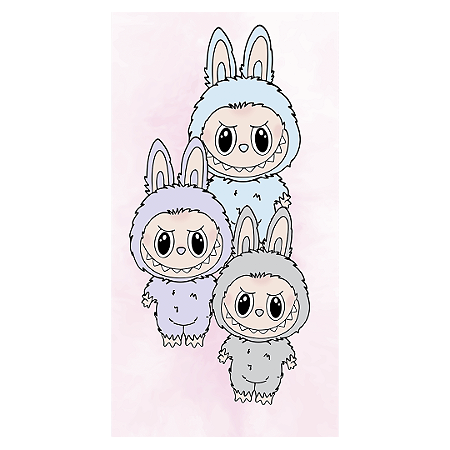 Capa Faixa Lateral Sublimado - Labubu