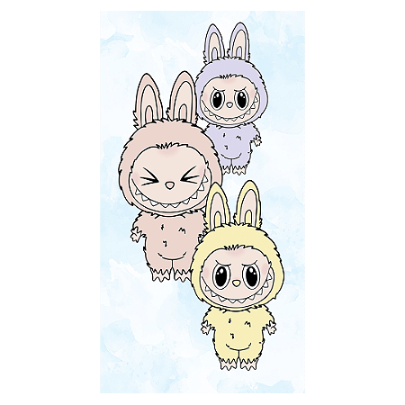 Capa Faixa Lateral Sublimado - Labubu