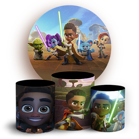 Capas Painel Redondo e Trio Cilindro Sublimado - Star Wars