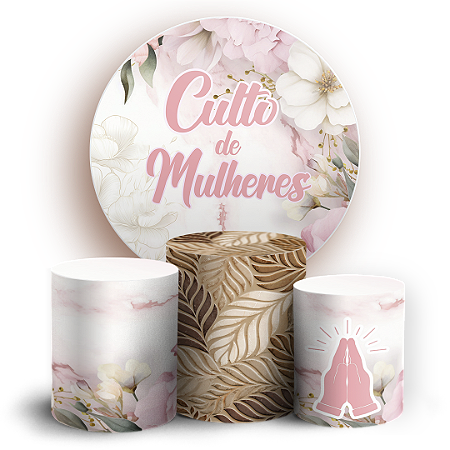 Capas Painel Redondo e Trio Cilindro Sublimado - Religioso Evangelico