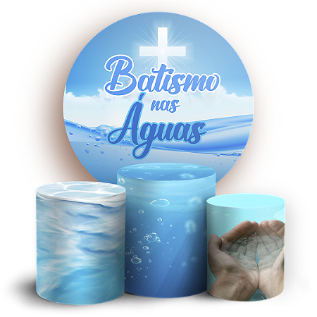 Capas Painel Redondo e Trio Cilindro Sublimado - Religioso Evangelico