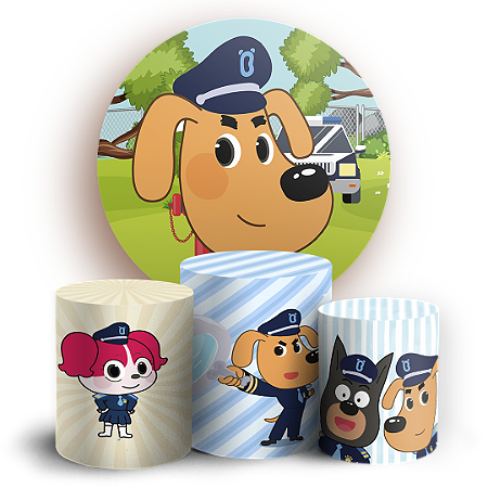 Capas Painel Redondo e Trio Cilindro Sublimado - Detetive