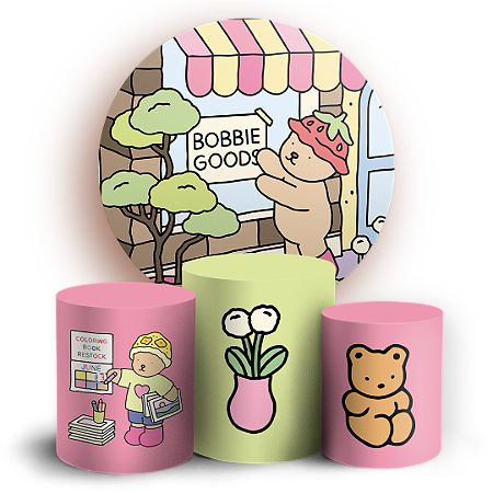 Capas Painel Redondo e Trio Cilindro Sublimado - Bobbie Goods