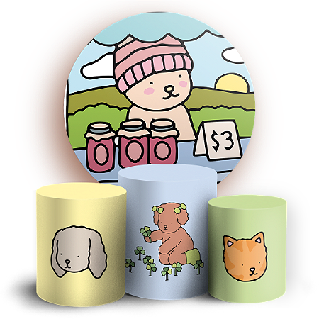 Capas Painel Redondo e Trio Cilindro Sublimado - Bobbie Goods