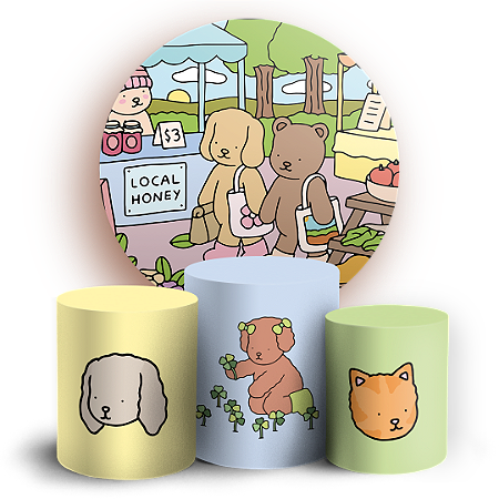 Capas Painel Redondo e Trio Cilindro Sublimado - Bobbie Goods