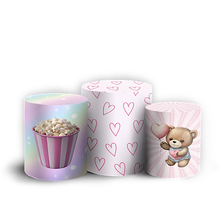 Capas Trio Cilindro Sublimado Vest Facil - Turma Do Mickey E Minnie