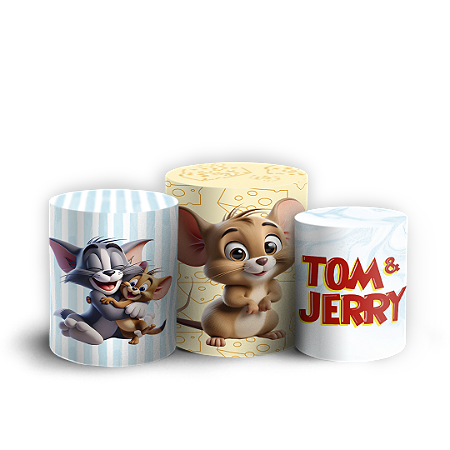 Capas Trio Cilindro Sublimado Vest Facil - Tom E Jerry