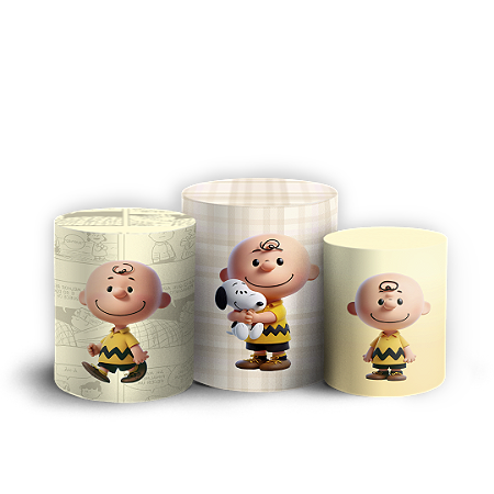 Capas Trio Cilindro Sublimado Vest Facil - Snoopy