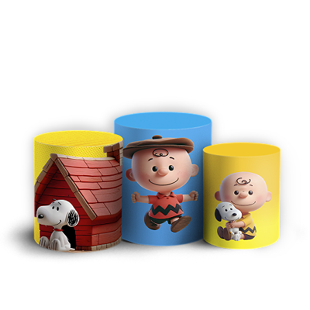 Capas Trio Cilindro Sublimado Vest Facil - Snoopy