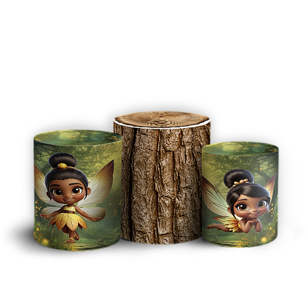Capas Trio Cilindro Sublimado Vest Facil - Sininho Tinkerbell