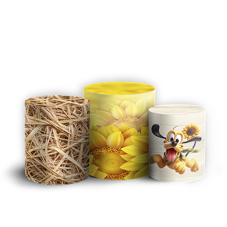 Capas Trio Cilindro Sublimado Vest Facil - Minnie