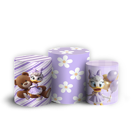 Capas Trio Cilindro Sublimado Vest Facil - Margarida