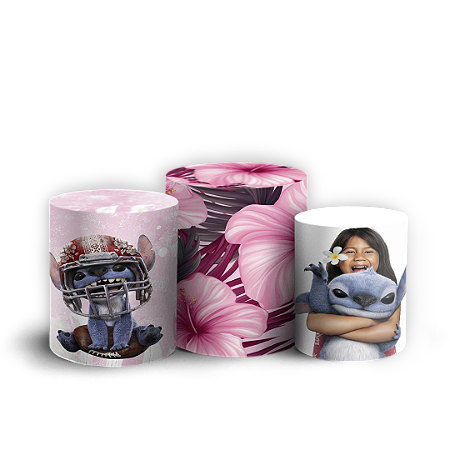 Capas Trio Cilindro Sublimado Vest Facil - Lilo Stitch