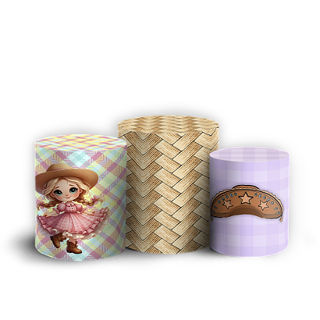 Capas Trio Cilindro Sublimado Vest Facil - Festa Junina