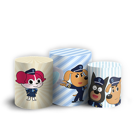 Capas Trio Cilindro Sublimado Vest Facil - Detetive