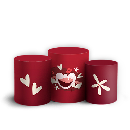 Capas Trio Cilindro Sublimado Vest Facil - Namorados