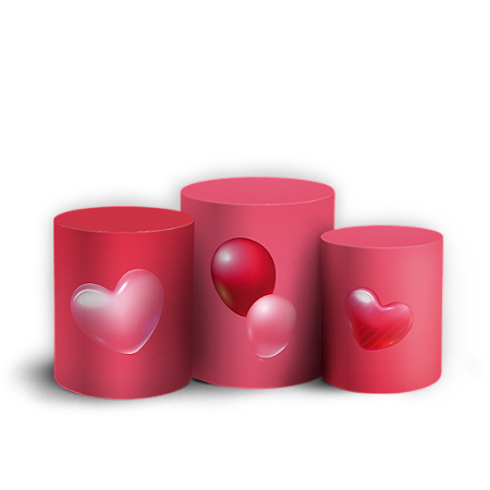 Capas Trio Cilindro Sublimado Vest Facil - Namorados