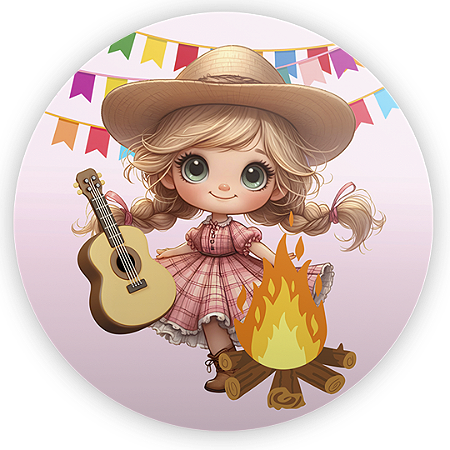 Capa Mini Painel Sublimado - Festa Junina