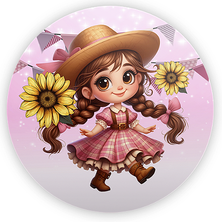 Capa Mini Painel Sublimado - Festa Junina