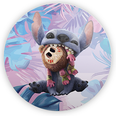 Capa Painel Redondo Sublimado - Lilo Stitch