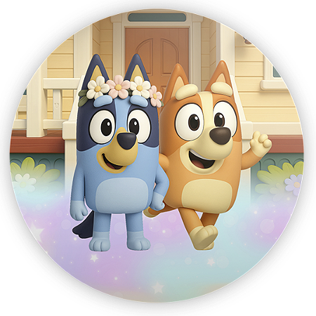 Painel Redondo - Bluey - Sublimado 3D