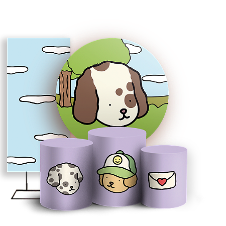 Capas Painel Redondo Trio Cilindro e Faixa Lateral Sublimado - Bobbie Goods