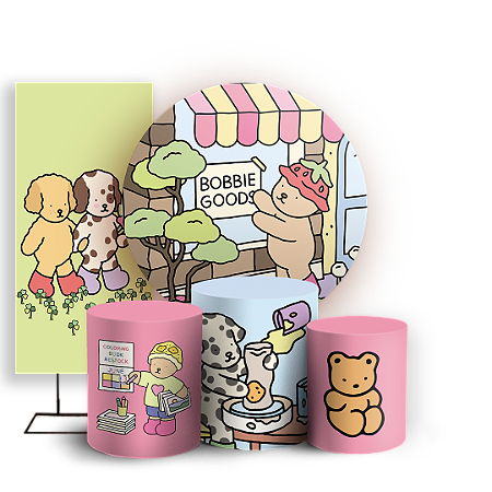 Capas Painel Redondo Trio Cilindro e Faixa Lateral Sublimado - Bobbie Goods