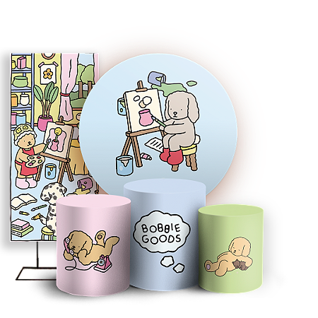 Capas Painel Redondo Trio Cilindro e Faixa Lateral Sublimado - Bobbie Goods