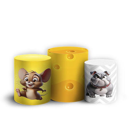 Capas Trio Cilindro Sublimado Vest Facil - Tom E Jerry