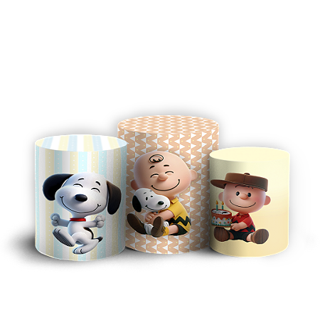 Capas Trio Cilindro Sublimado Vest Facil - Snoopy