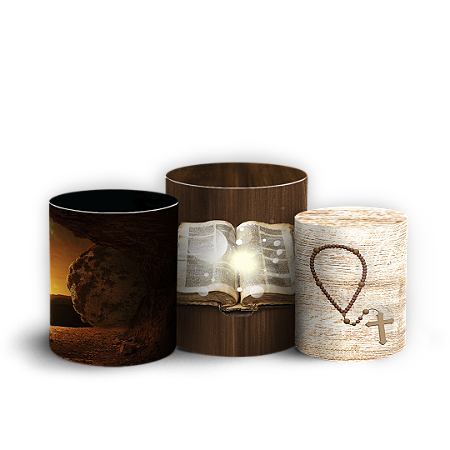 Capas Trio Cilindro Sublimado Vest Facil - Religioso Evangelico