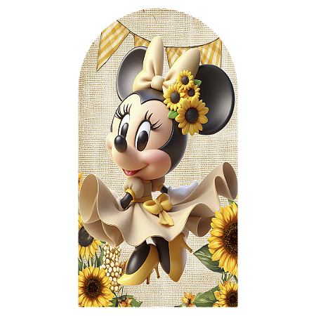 Capa Faixa Lateral Sublimado - Minnie