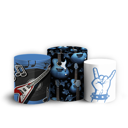 Capas Trio Cilindro Sublimado Vest Facil - Rock and Roll